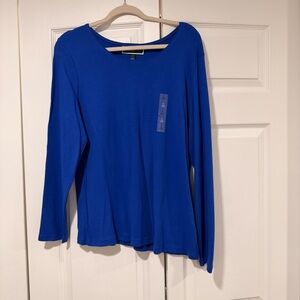 Karen Scott Royal Blue Long Sleeve Top